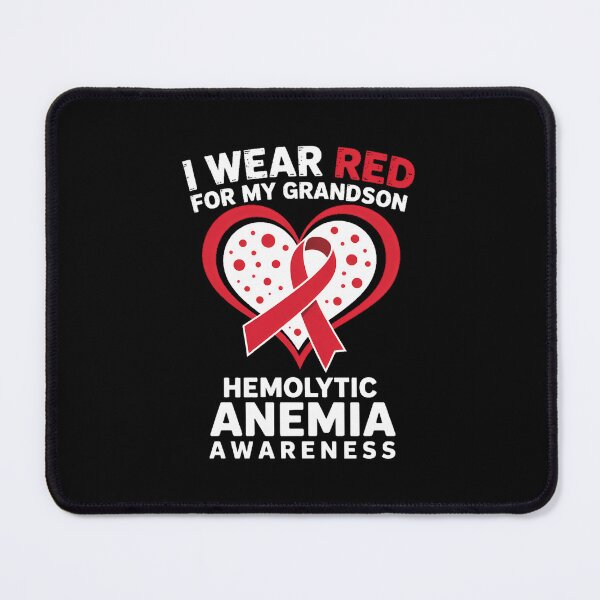 Item preview, I WEAR RED FOR MY GRANDSON HEMOLYTIC ANEMIA AWARENESS designed and sold by SapfireStuArt.