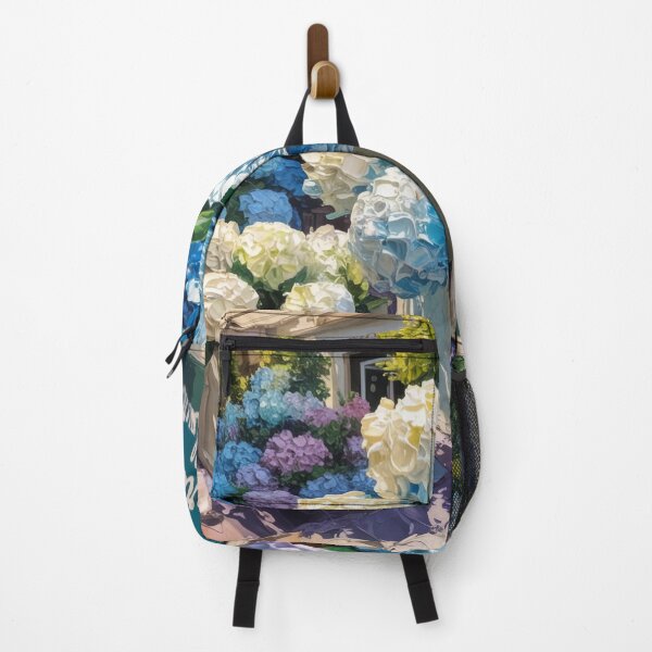 Item preview, French Hydrangea Flower Market Art – Impasto Oil Painting Floral Wall Print designed and sold by Tamas Das.