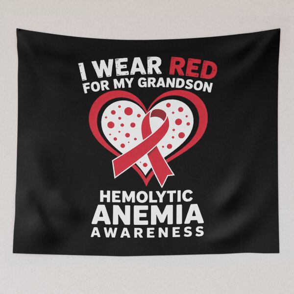 Item preview, I WEAR RED FOR MY GRANDSON HEMOLYTIC ANEMIA AWARENESS designed and sold by SapfireStuArt.