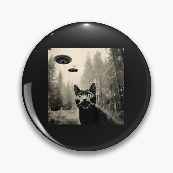 Item preview, Mens Cat Meme Alien Invasion Kitty Vintage Flying Saucer UFO  designed and sold by Littermin.