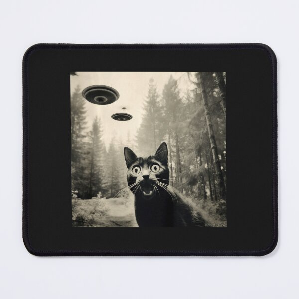 Item preview, Mens Cat Meme Alien Invasion Kitty Vintage Flying Saucer UFO  designed and sold by Littermin.