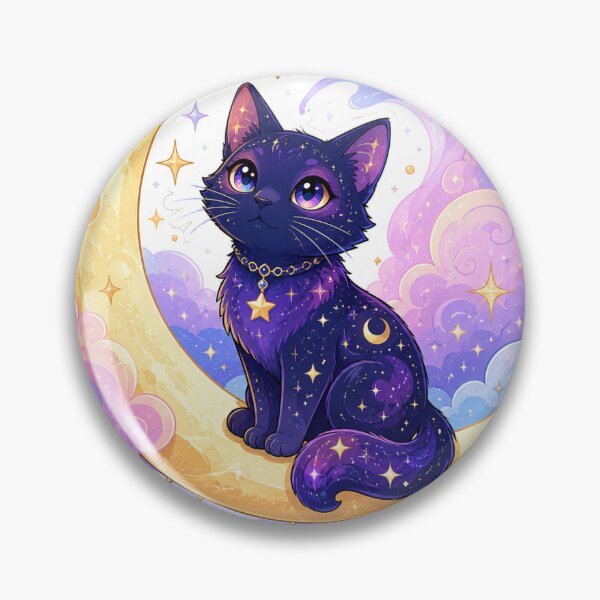 Item preview, Cute Cosmic Cat on the Moon designed and sold by AidaMoonGlow.