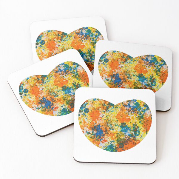 Item preview, "Bright Abstract Explosion of Color" in the Shape of a Heart designed and sold by SarkisovaNune.