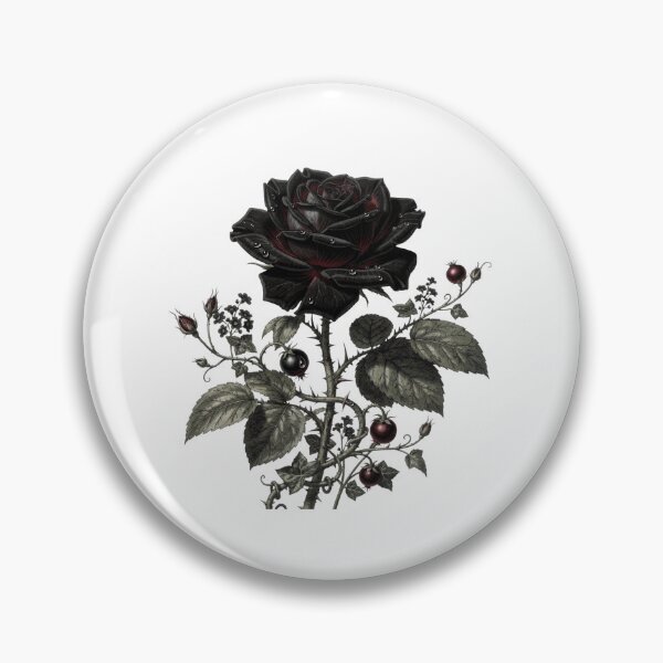 Item preview, Black Rose Gothic Botanical Art Print | Dark Floral Vintage Illustration | Moody Rose Dark Academia Wall Decor designed and sold by Panom Suavichien.