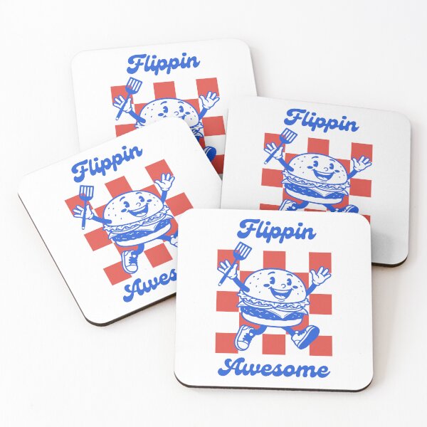 Item preview, Flippin' Awesome Retro Burger Mascot Vintage Fast Food Design designed and sold by shopfindingbeni.