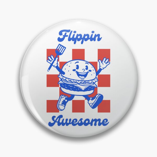 Item preview, Flippin' Awesome Retro Burger Mascot Vintage Fast Food Design designed and sold by shopfindingbeni.