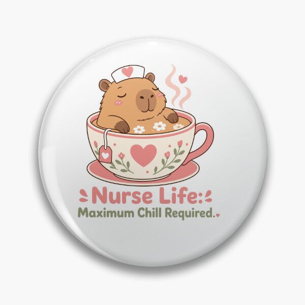 Item preview, Cute Capybara Nurse Life Maximum Chill Required Design for Nurses and Healthcare Workers designed and sold by LoomLevel.