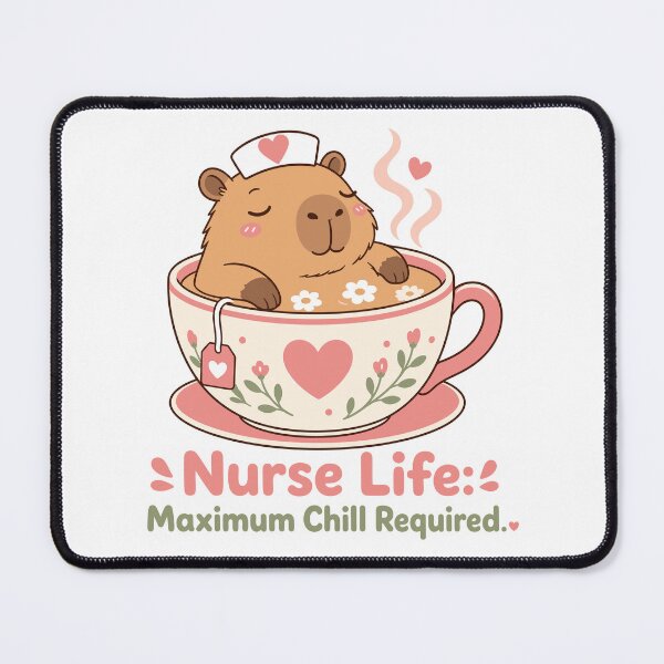 Item preview, Cute Capybara Nurse Life Maximum Chill Required Design for Nurses and Healthcare Workers designed and sold by LoomLevel.