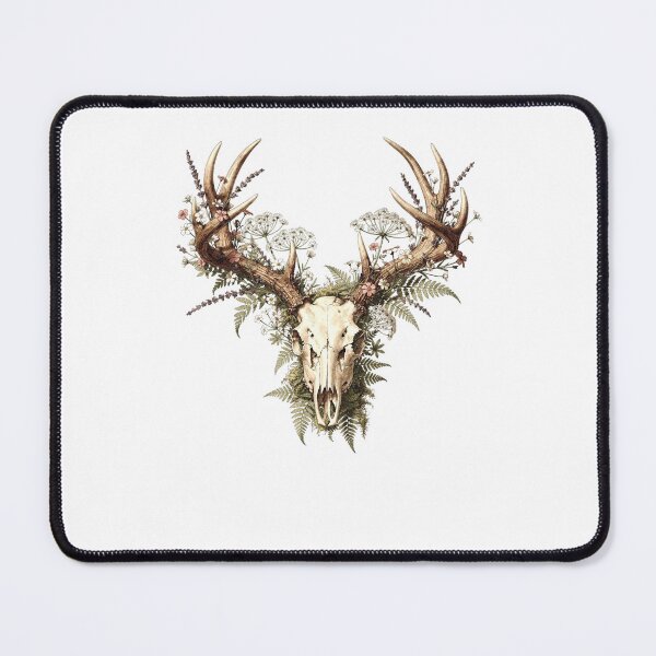 Item preview, Floral Deer Skull Vintage Art Print | Botanical Antlers Fern Forest | Cottagecore Gothic Nature Wall Decor designed and sold by Panom Suavichien.