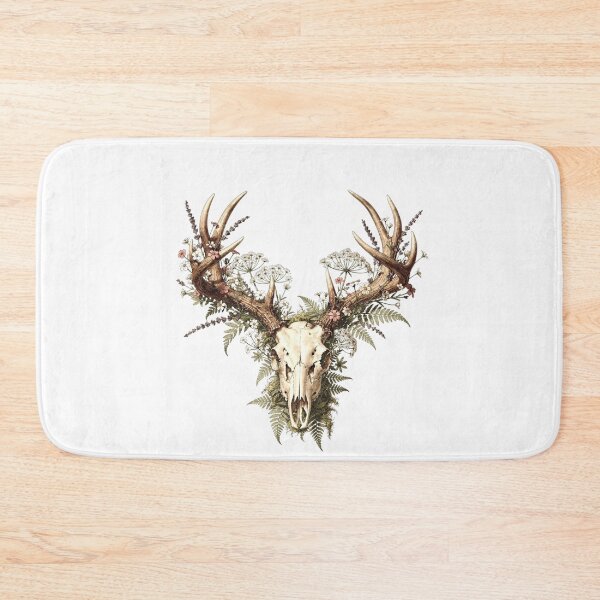 Item preview, Floral Deer Skull Vintage Art Print | Botanical Antlers Fern Forest | Cottagecore Gothic Nature Wall Decor designed and sold by Panom Suavichien.