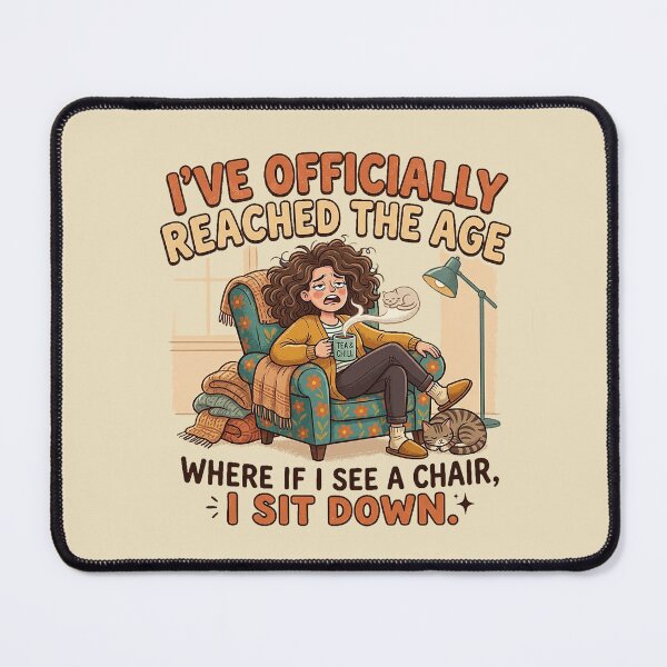 Item preview, I’ve Officially Reached The Age Chair Meme Funny Retro Graphic designed and sold by GrabaHuk.