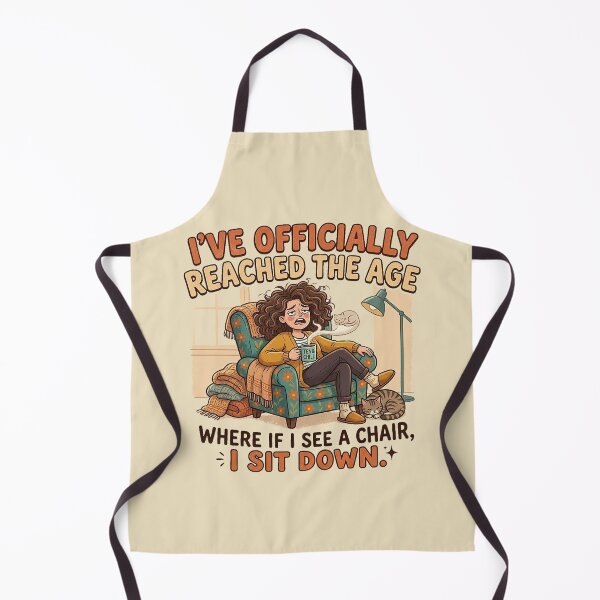 Item preview, I’ve Officially Reached The Age Chair Meme Funny Retro Graphic designed and sold by GrabaHuk.