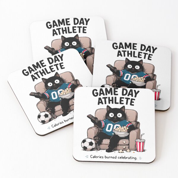 Item preview, Game Day Athlete Cat Funny Sports Fan Shirt designed and sold by FAFshop.