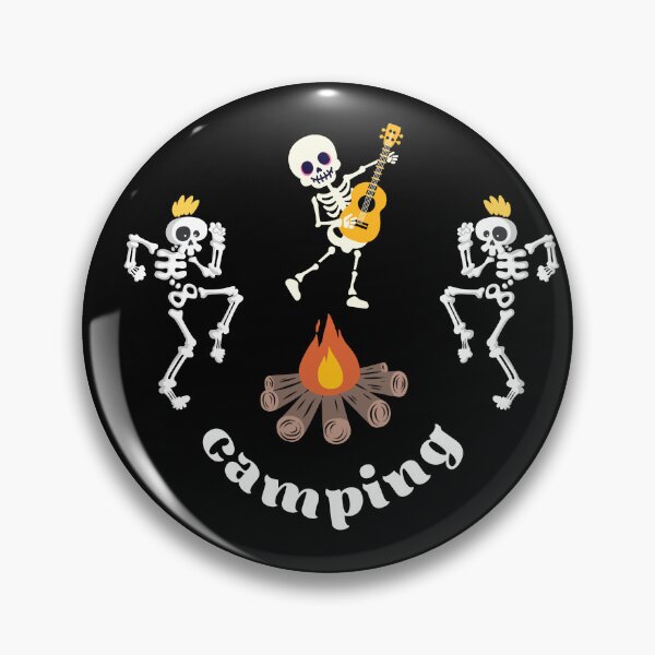 Item preview, Spooky Camping Halloween - Dancing Skeletons Around Campfire Art designed and sold by PrimalBeastLab.