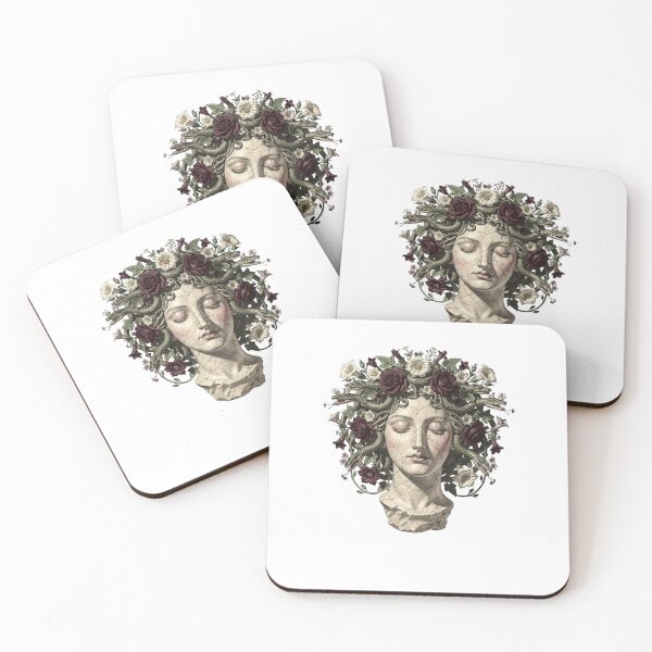 Item preview, Floral Medusa Vintage Art Print | Gothic Botanical Serpent Goddess | Greek Mythology Dark Feminine Wall Decor designed and sold by Panom Suavichien.