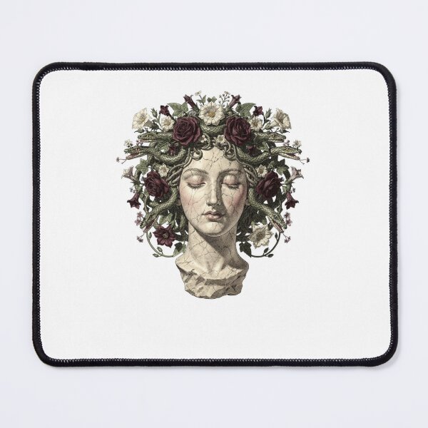 Item preview, Floral Medusa Vintage Art Print | Gothic Botanical Serpent Goddess | Greek Mythology Dark Feminine Wall Decor designed and sold by Panom Suavichien.