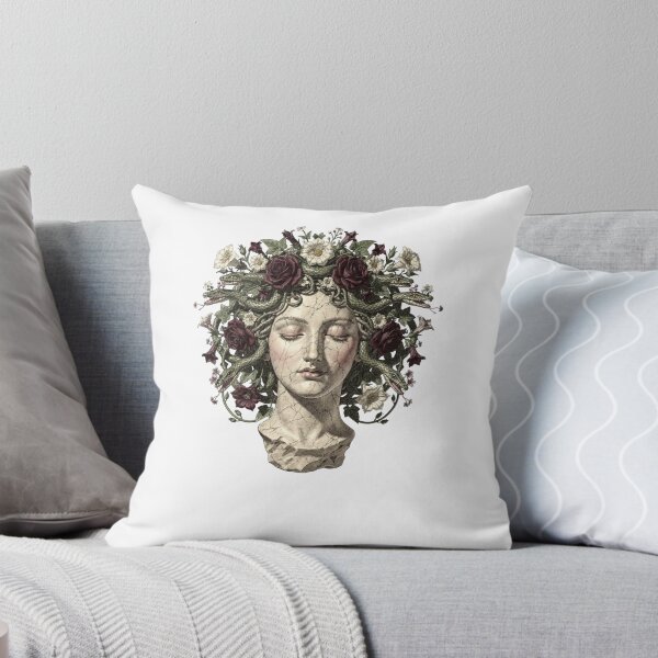 Item preview, Floral Medusa Vintage Art Print | Gothic Botanical Serpent Goddess | Greek Mythology Dark Feminine Wall Decor designed and sold by Panom Suavichien.