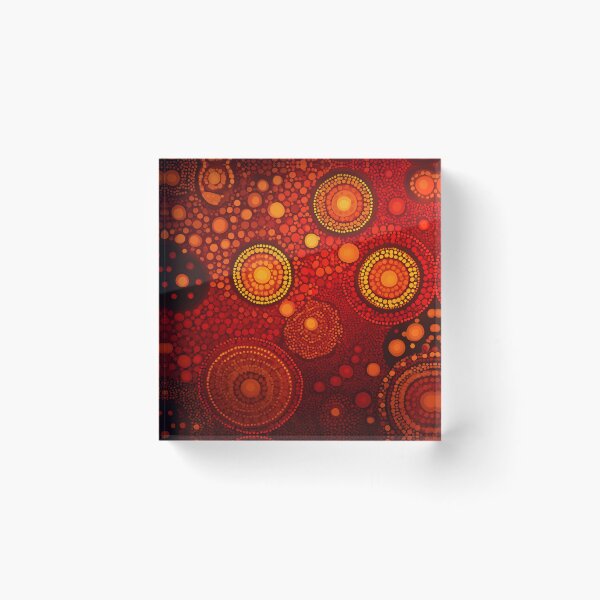 Item preview, Aboriginal Inspired Dot Art - Lava Circular Cells designed and sold by GrinGalore.