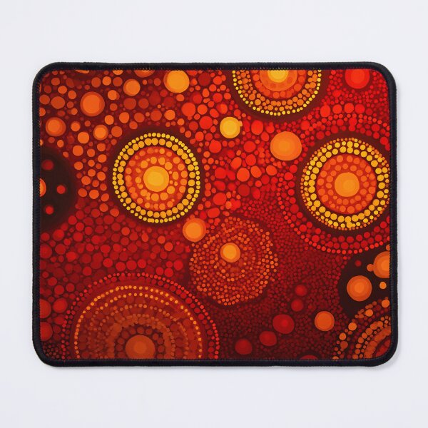 Item preview, Aboriginal Inspired Dot Art - Lava Circular Cells designed and sold by GrinGalore.