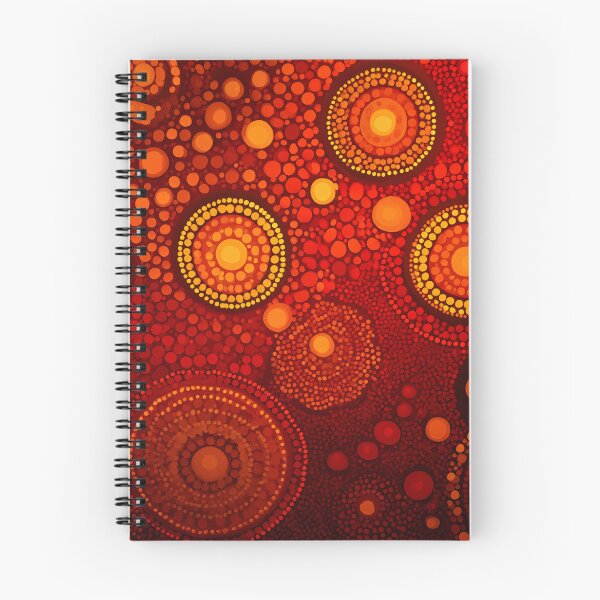 Item preview, Aboriginal Inspired Dot Art - Lava Circular Cells designed and sold by GrinGalore.