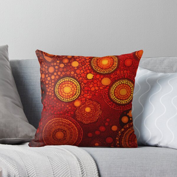 Item preview, Aboriginal Inspired Dot Art - Lava Circular Cells designed and sold by GrinGalore.