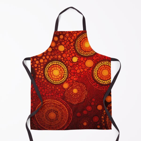 Item preview, Aboriginal Inspired Dot Art - Lava Circular Cells designed and sold by GrinGalore.