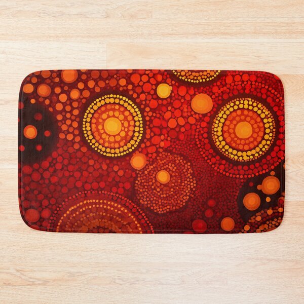 Item preview, Aboriginal Inspired Dot Art - Lava Circular Cells designed and sold by GrinGalore.