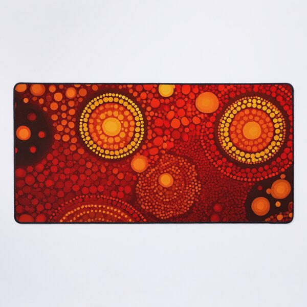 Item preview, Aboriginal Inspired Dot Art - Lava Circular Cells designed and sold by GrinGalore.