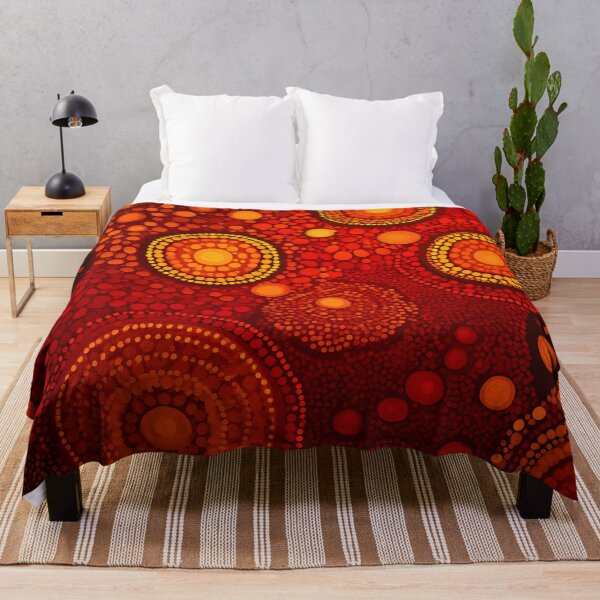 Item preview, Aboriginal Inspired Dot Art - Lava Circular Cells designed and sold by GrinGalore.