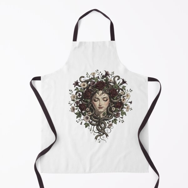Item preview, Floral Medusa Vintage Art Print | Gothic Botanical Serpent Goddess | Greek Mythology Dark Feminine Wall Decor designed and sold by Panom Suavichien.