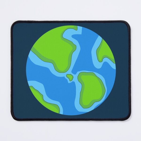 Item preview, Simple Cartoon Planet Earth with Green Continents and Blue Oceans designed and sold by Shorazu.