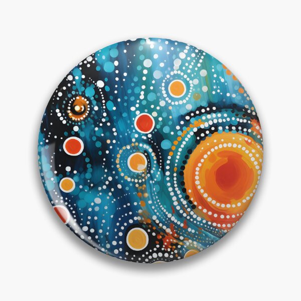Item preview, Aboriginal Inspired Dot Art - Lava Circular Drops designed and sold by GrinGalore.