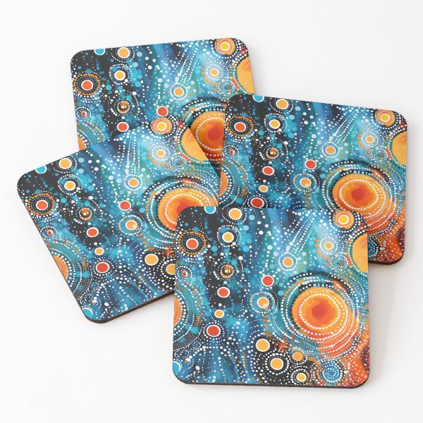 Item preview, Aboriginal Inspired Dot Art - Lava Circular Drops designed and sold by GrinGalore.
