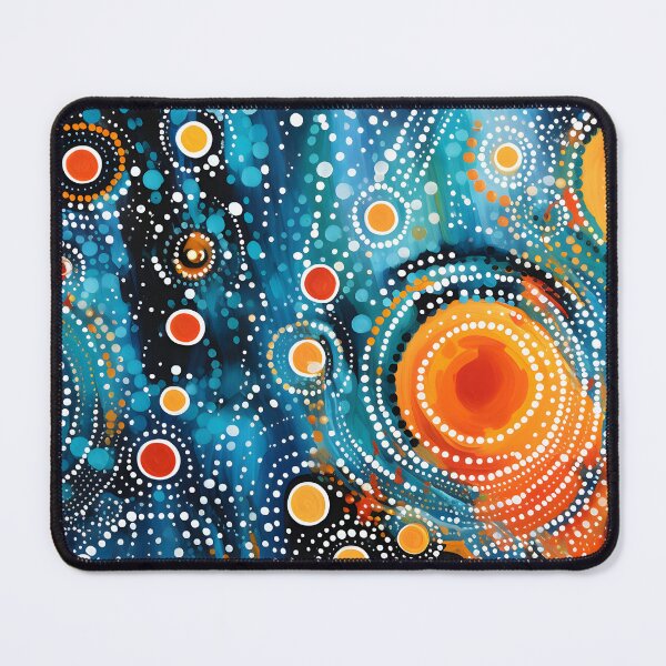 Item preview, Aboriginal Inspired Dot Art - Lava Circular Drops designed and sold by GrinGalore.