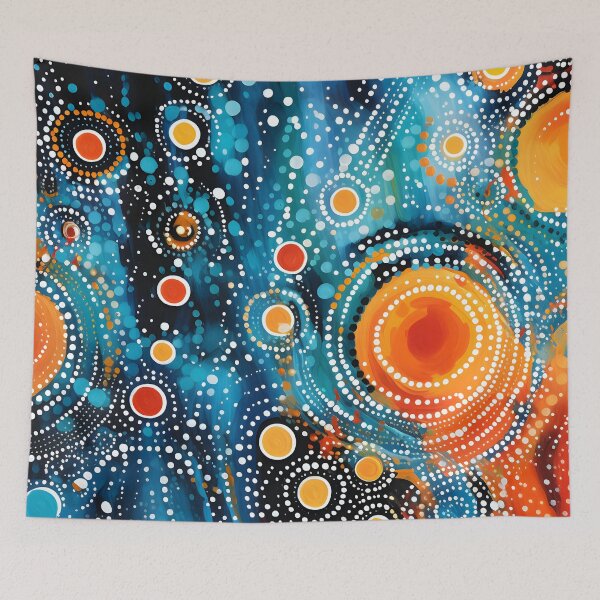Item preview, Aboriginal Inspired Dot Art - Lava Circular Drops designed and sold by GrinGalore.