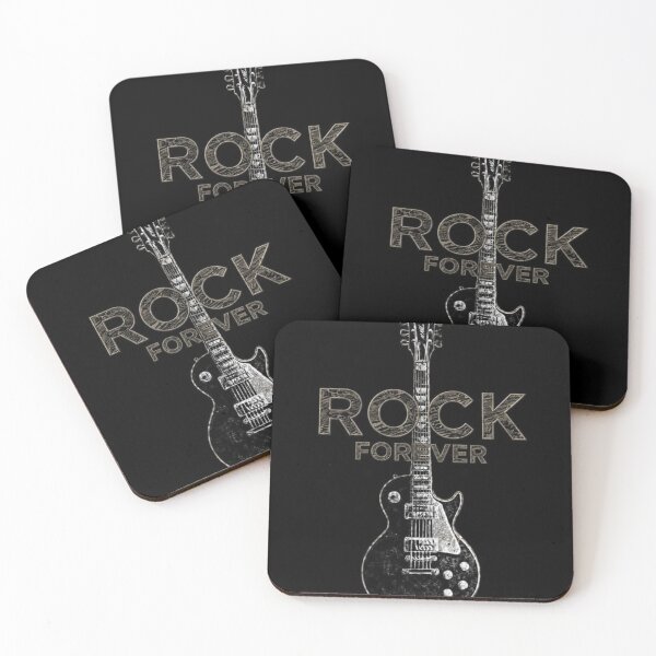 Item preview, Rock Forever — Bold Neon Music Art Print designed and sold by CosmicRockArt.