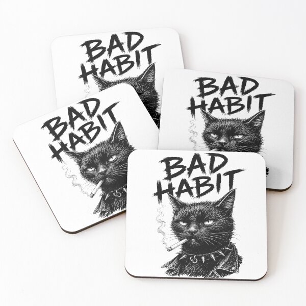 Item preview, Bad Habit Punk Cat Smoking designed and sold by the-dovlat.