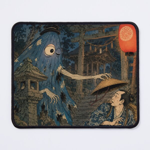 Item preview, Temple Gate Prank - Vintage Japanese Kasa-obake Ukiyo-e Woodblock designed and sold by bapupa.