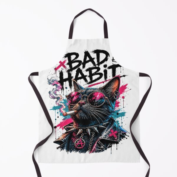 Item preview, Neon Punk Cat with Retro Rebel Attitude designed and sold by the-dovlat.