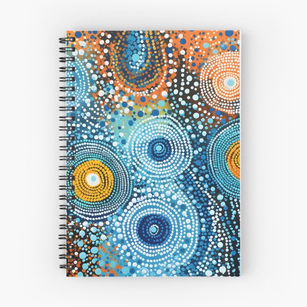 Item preview, Aboriginal Inspired Dot Art - Cold Circular Drops designed and sold by GrinGalore.