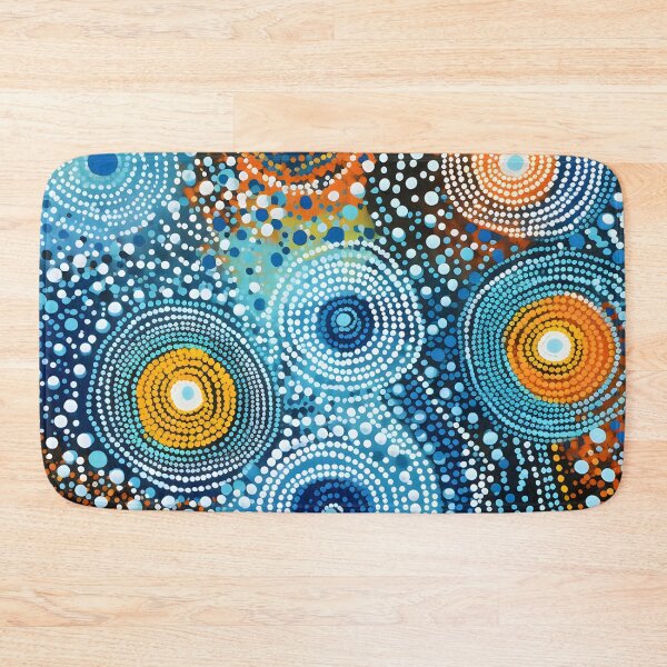 Item preview, Aboriginal Inspired Dot Art - Cold Circular Drops designed and sold by GrinGalore.