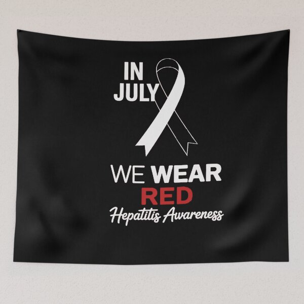 Item preview, Heart In July We Wear Red Hepatitis Day Awareness designed and sold by sailorjessiArt.