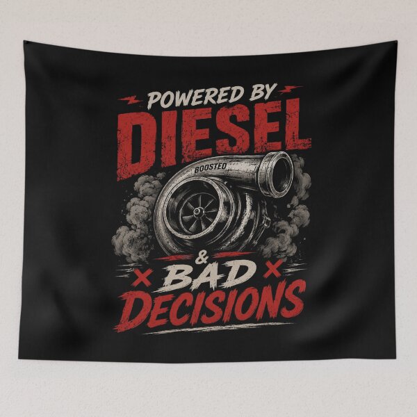 Item preview, Powered By Diesel And Bad Decisions Tee Shirt designed and sold by Serigraphy.