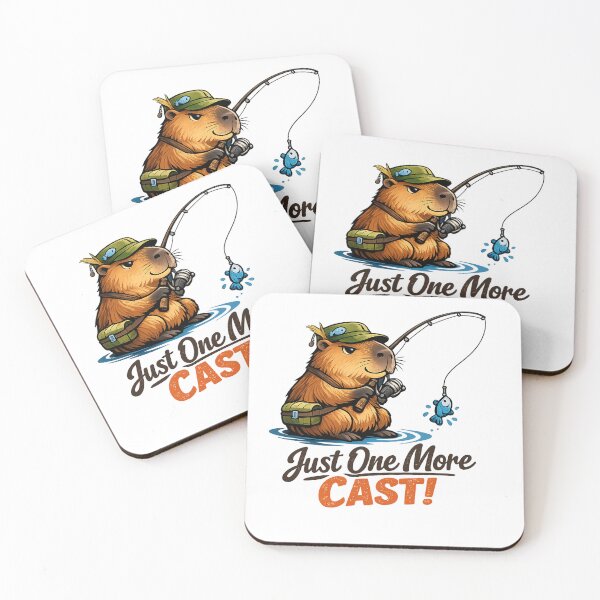 Item preview, Capybara Just One More Cast Funny Fishing Shirt | Cute Fisherman Rodent Meme designed and sold by Ermicioi.
