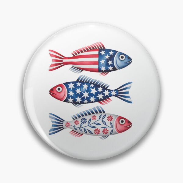 Item preview, Patriotic Fish with Patterns designed and sold by jkrphoto.
