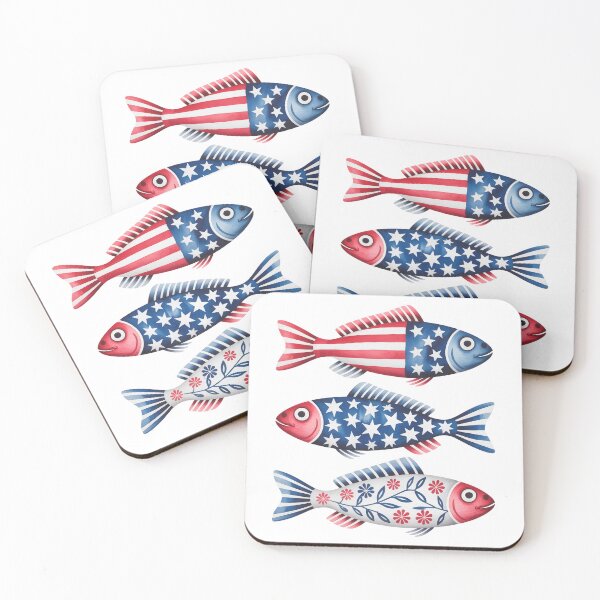 Item preview, Patriotic Fish with Patterns designed and sold by jkrphoto.