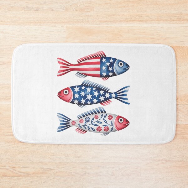 Item preview, Patriotic Fish with Patterns designed and sold by jkrphoto.
