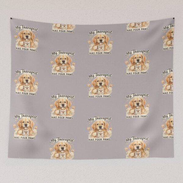 Item preview, My Therapist Has Four Paws Dog Lover Quote Shirt designed and sold by PoojaArtLab.