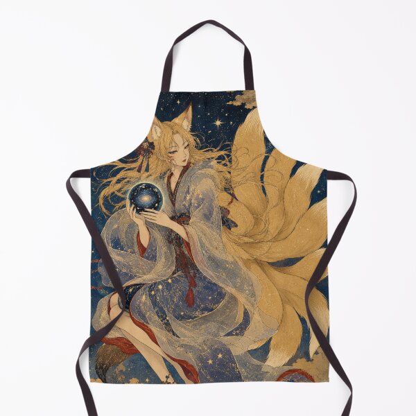 Item preview, Celestial Nine-Tails - Vintage Japanese Kitsune Girl Ukiyo-e Woodblock designed and sold by bapupa.