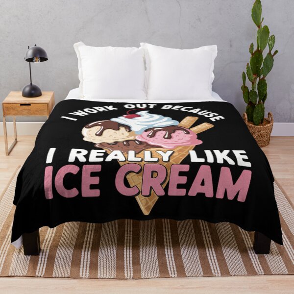 Item preview, I Work Out Because I Really Like Ice Cream Fitness Cheat Day designed and sold by sailorjessiArt.